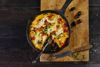 Zöldséges frittata chorizóval