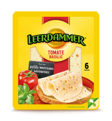 Leerdammer® paradicsomos-bazsalikomos szeletelt sajt 120g